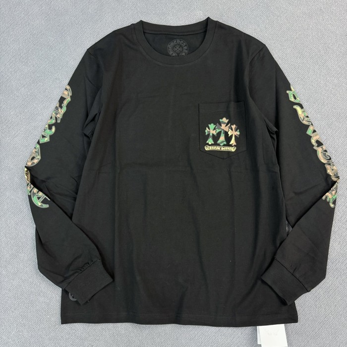 1:1 quality version New Sanskrit Letter Camouflage Print Long Sleeve T-Shirt 2 colors
