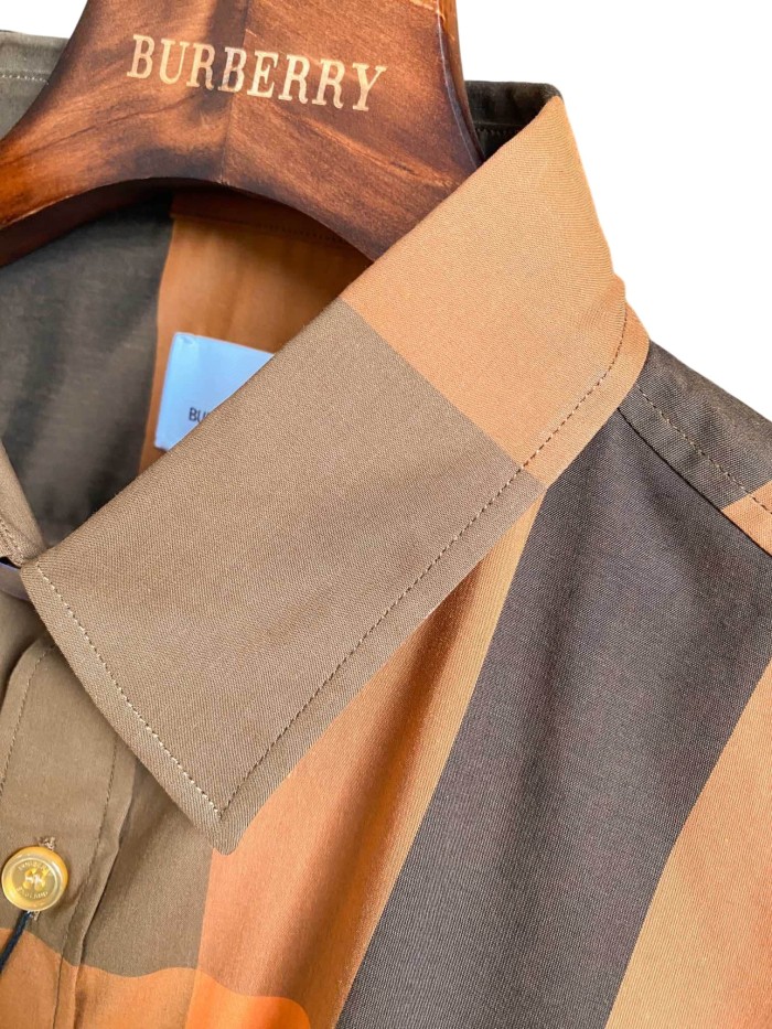 1:1 quality version Plaid Stretch Cotton Poplin Long Sleeve Shirt 8 colors 28875206