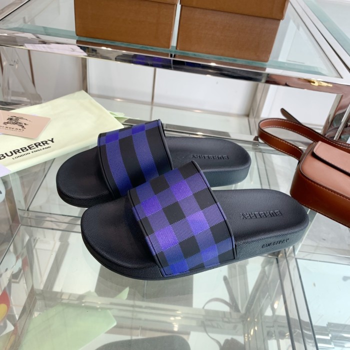 1:1 quality version Classic Check War Horse Print Slipperss 8 colors