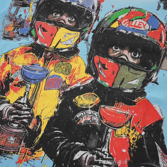 Racing Helmet Kid Print Washed Tee 2 colors 29047380