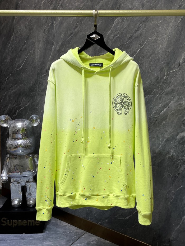 Splash Ink Gradient Rhinestone Horseshoe Hoodie 3 colors