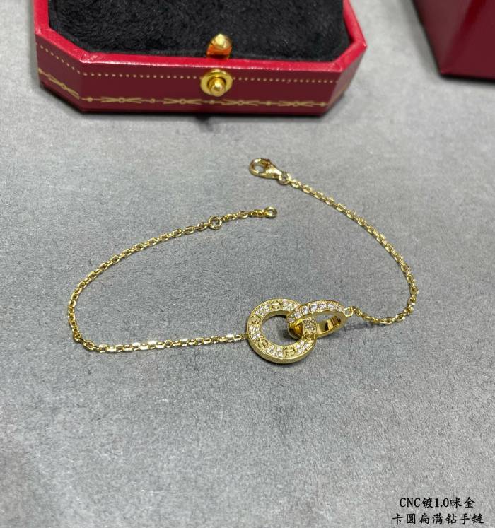 1:1 quality version CNC Double ring bracelet