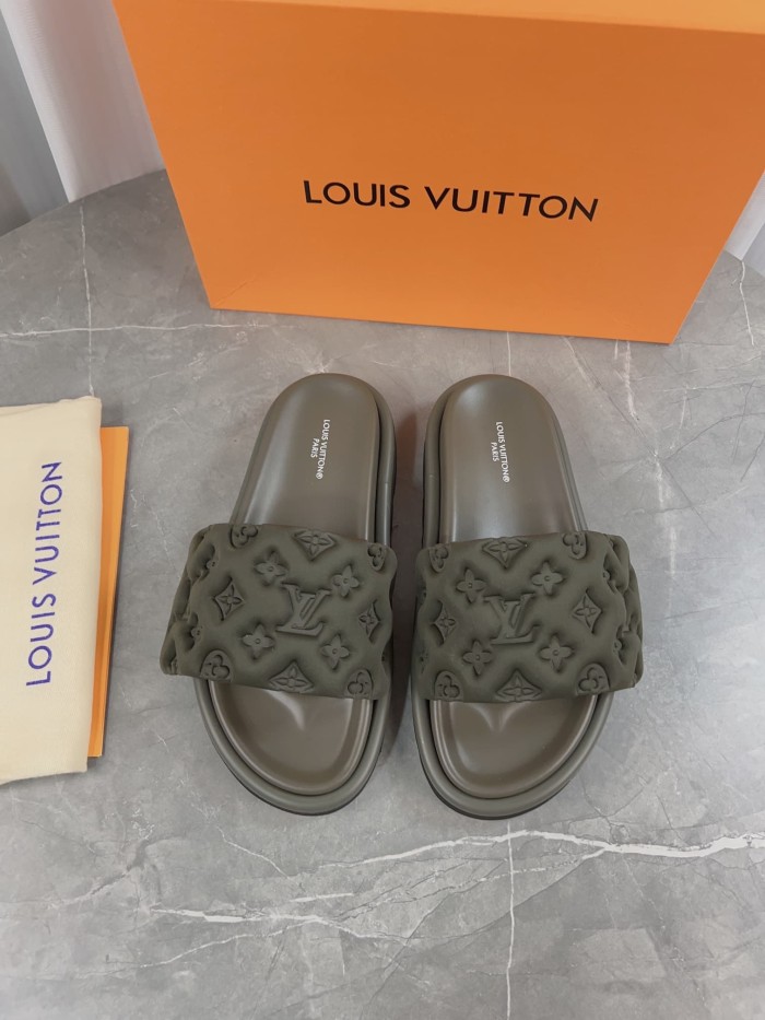 1:1 quality version 3D nylon embossed non-slip slippers 6 colors 22787278