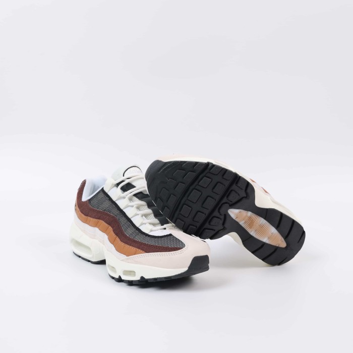 [plus-size shoes]Air Max 95 Brown Beige White Gradient Air Cushion Casual Sneakers 29065327
