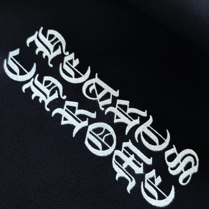 1:1 quality version Vertical Lettering Logo and Sanskrit print Zipper Hoodie 28755513