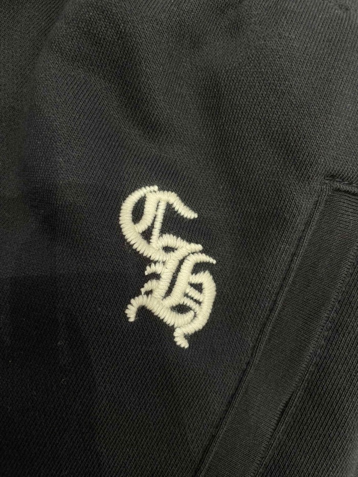 1:1 quality version Sanskrit White Gothic Letter Embroidery Casual Pants 28938257