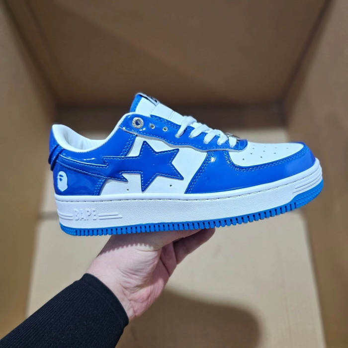[buy more save more]  Colorblocked Lightning Stars Patent Leather Low Top Board Shoes 16 colors