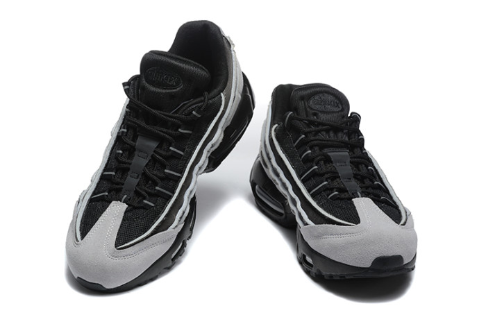 [plus-size shoes]Air Max 95 Black Grey Gradient  Air Cushion Running Shoes 29045571
