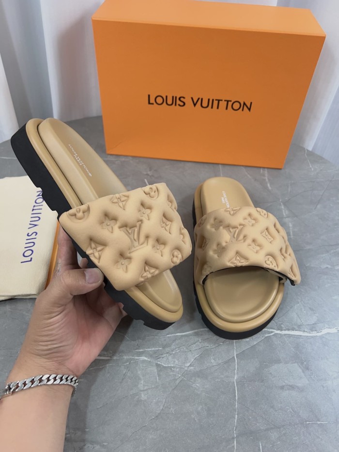 1:1 quality version 3D nylon embossed non-slip slippers 6 colors 22787278