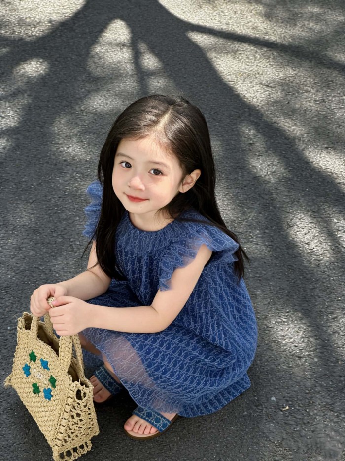 Tulle Dress with Ruffled Neck & Flutter Sleeves for Kids 29008833