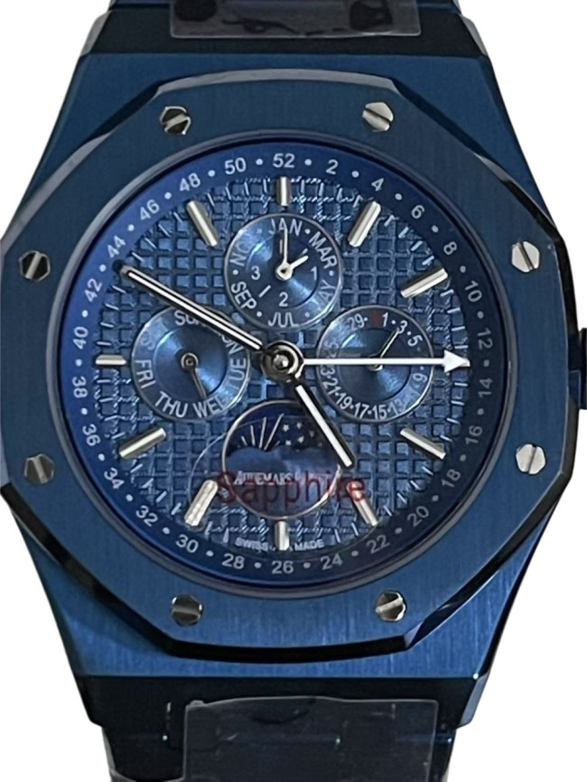 Royal Oak Blue Dial Perpetual Calendar Mechanical Movement Watch【Dial diameter:41mm 】28927257