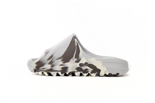 A Y**zy Slide Enflame Oil Painting White Grey GZ5553