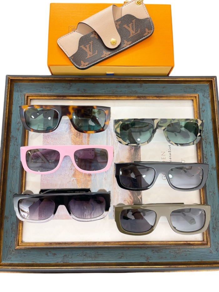 1:1 quality version Metal flower mirror legs square frame glasses 6 colors
