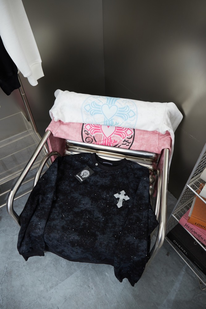 Cross Heart Horseshoe Tie-Dye Diamond-studded Sweatshirt 3 colors