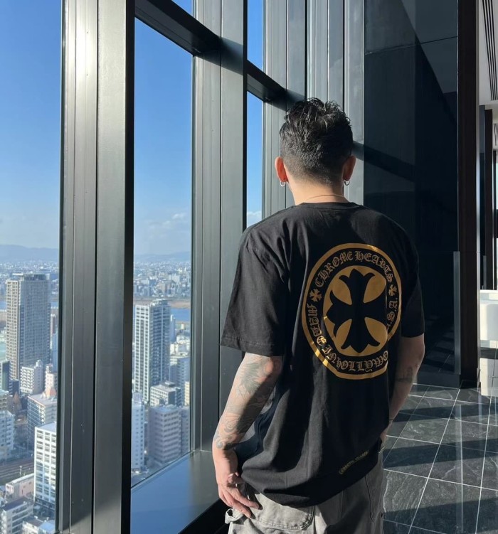 1:1 quality version Gold Coin Cross Print Tee 2 colors 29033508