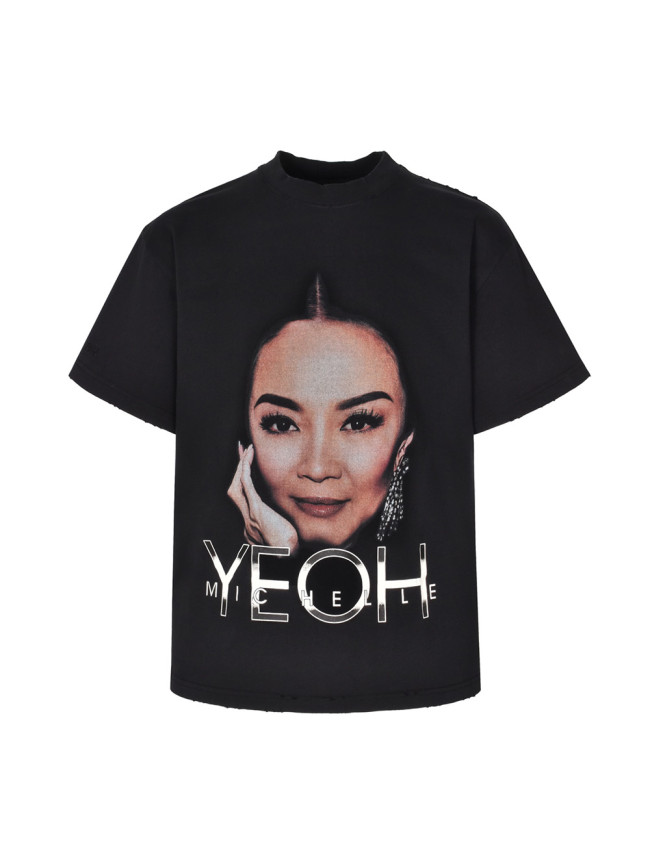 1:1 quality version Michelle Yeoh Portrait Print Tee 28434444