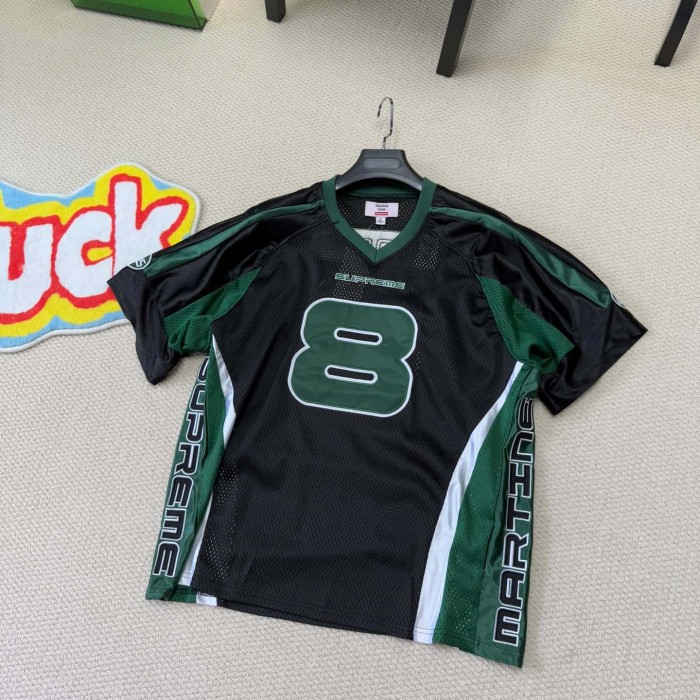 1:1 quality version Co-branded Mesh American Short Sleeve Football Jersey Tee 2 colors 29045931