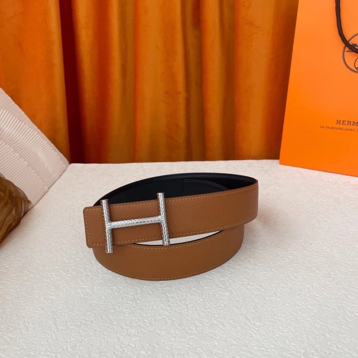 1:1 quality version Metal Thread Buckle Double-sided Belt【Width 3.8 cm】4 colors 28688398