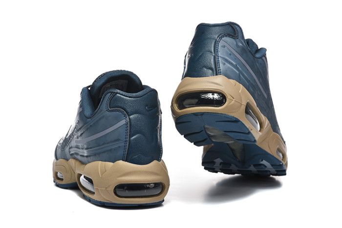 [plus-size shoes]Air Max 95 Navy Blue Tan  Air Cushion Running Shoes 29043538