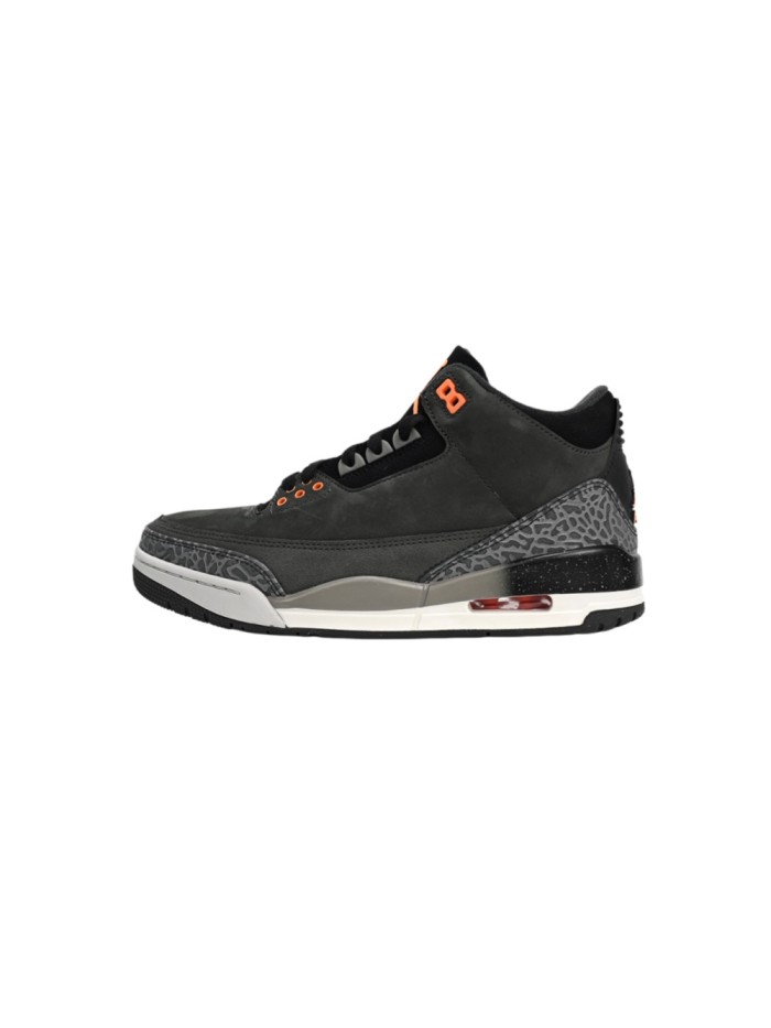 [plus-size shoes]Jordan 3   Fear  Dark Grey Orange Mid-Top Basketball Shoes 29033494
