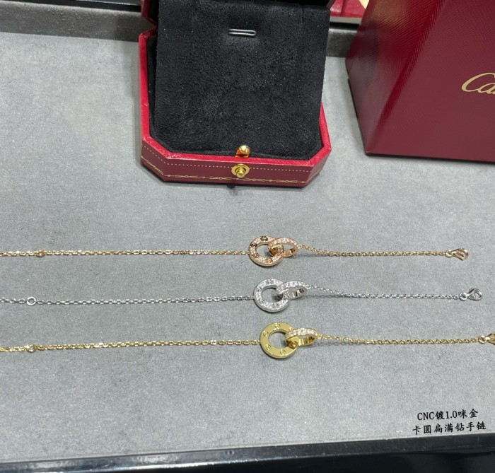 1:1 quality version CNC Double ring bracelet