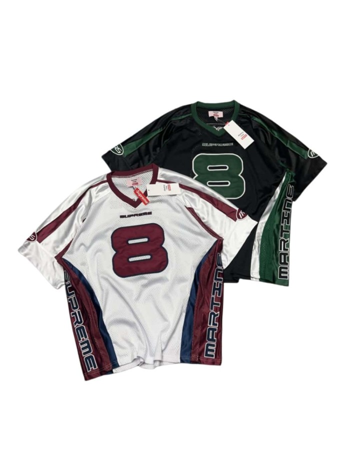 1:1 quality version Co-branded Mesh American Short Sleeve Football Jersey Tee 2 colors 29045931