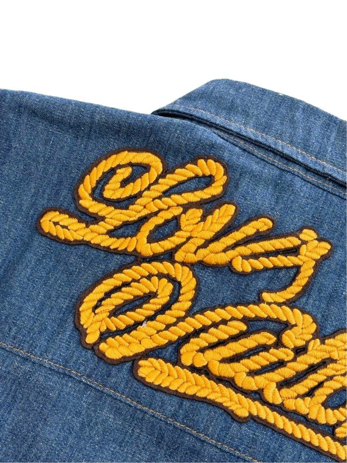 1:1 quality version Rope Embroidery Denim shirt & shorts set 28572200