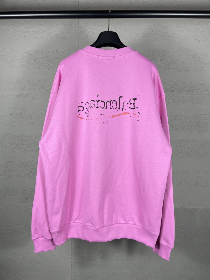 Front and Back Coke Abrasive Crew Neck Sweatshirt 2 colors