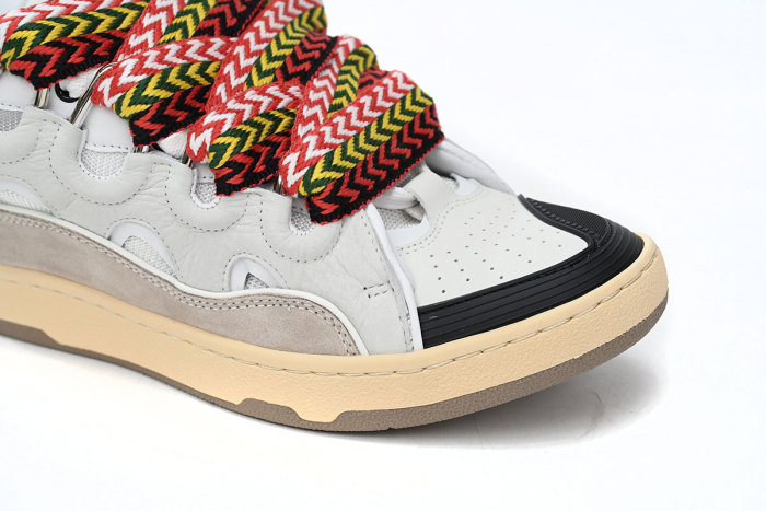 L  Leather Curb White Black Gum