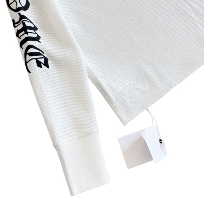 1:1 quality version Waffle Fabric Sanskrit Print Long Sleeve T-Shirt 3 colors 28969329