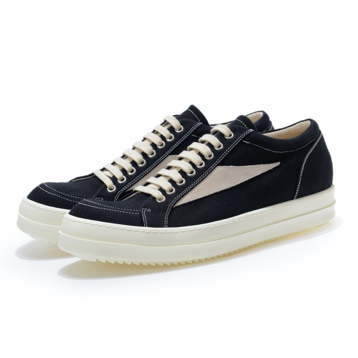 1:1 quality version Two tone diagonal triangle felt flat shoes 2 colors