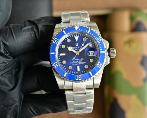 Custom Edition Natural Zirconia Mechanical Movement Steel Bracelet  Watch 5 colors【Dial diameter：40mm 】	 28764743