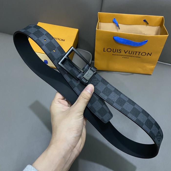 1:1 quality version Mens' Plaid pattern trendy thin belt 3 styles