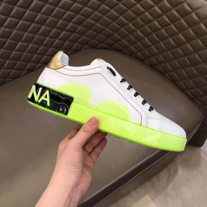 DOLCE    G@BB@N@ PORTOFINO MELT SNEAKERS IN PRINTED NAPPA CALFSKIN   DG17