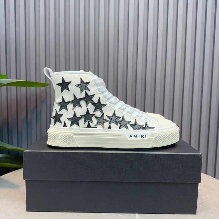 1:1 quality version Leather Star Embroidered High-Top Shoes 2 colors 28764674
