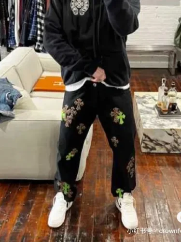 1:1 quality version Denim Green Cross Pants