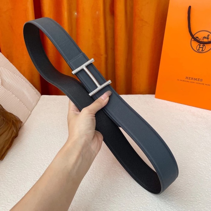 1:1 quality version Metal Thread Buckle Double-sided Belt【Width 3.8 cm】4 colors 28688398