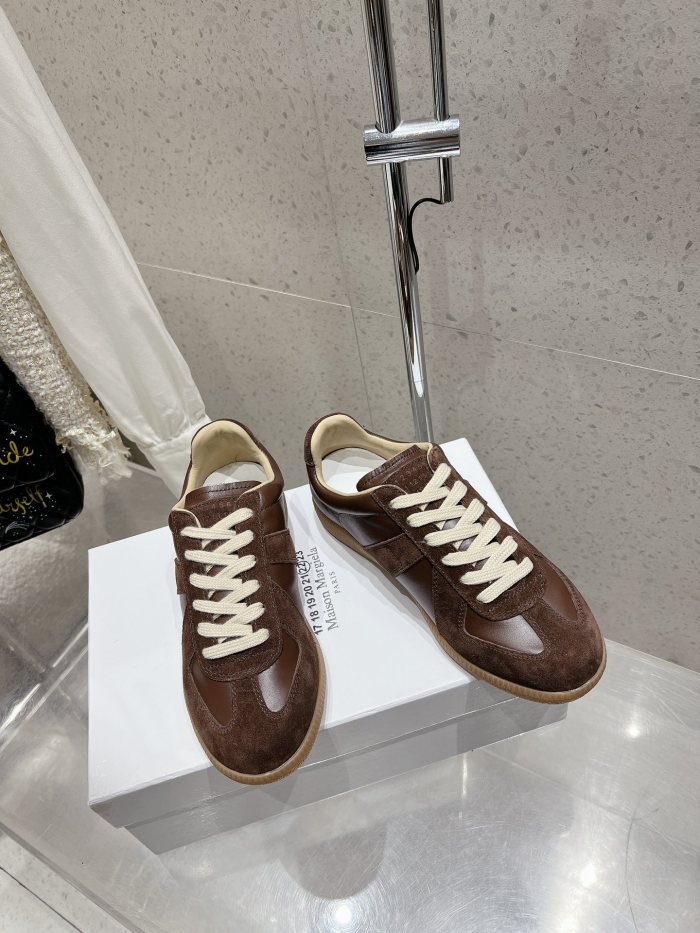 1:1 quality version M@ison 28294758 Leather Patchwork Derby Shoes 39 colors