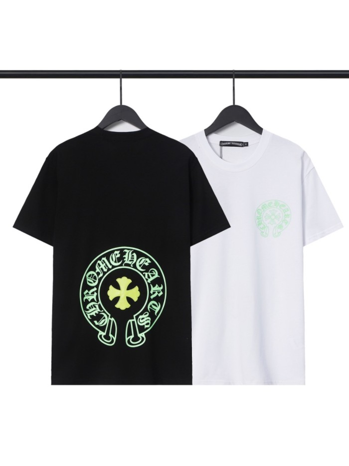 Horseshoe Loop Back Embroidered Leather tee 2 colors