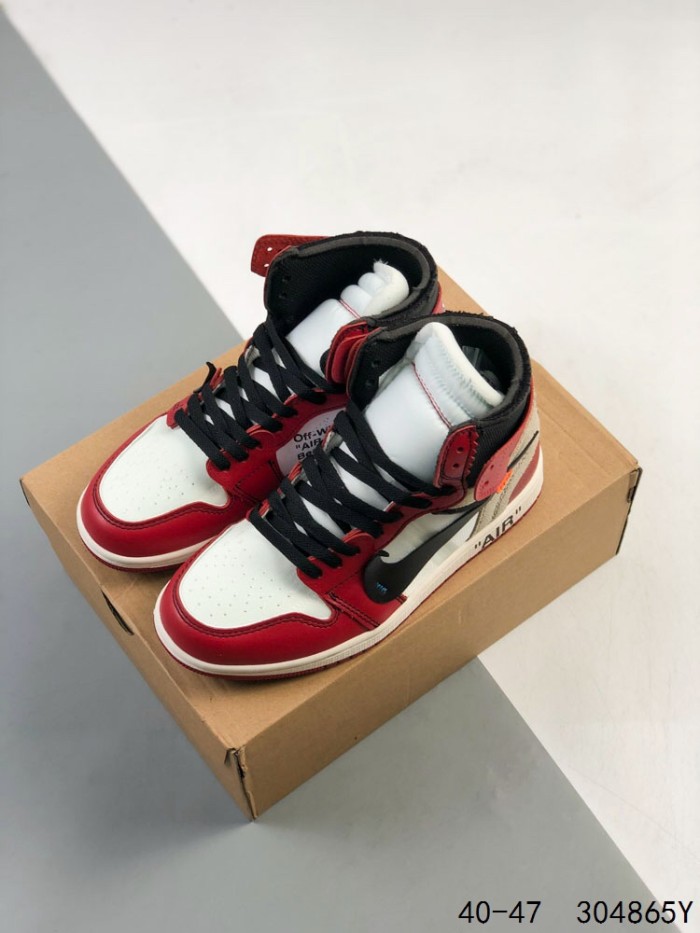 1:1 quality version Generation 1 OW co-branded high-top basketball shoes 3 colors