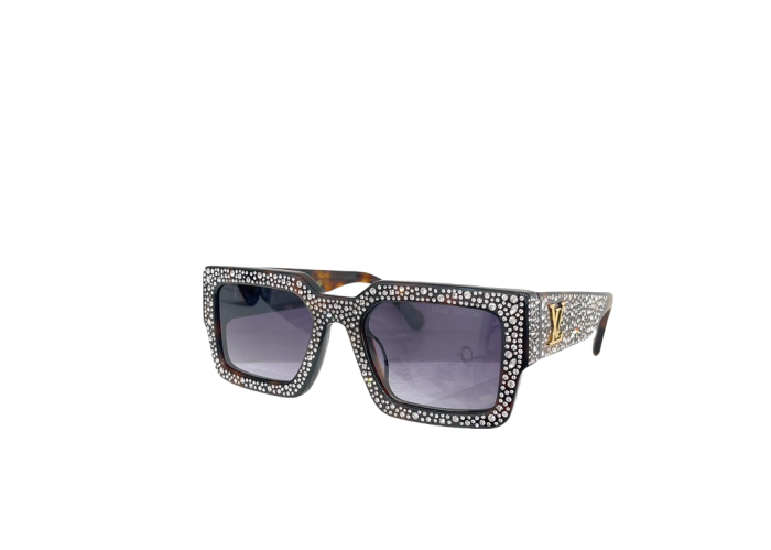 1:1 quality version Full Star Diamonds Chunky Frame Glasses 6 colors