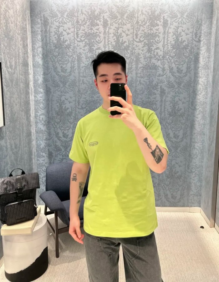 1:1 quality version Logo Embroidered Crew Neck T-shirt 3 colors 28960932