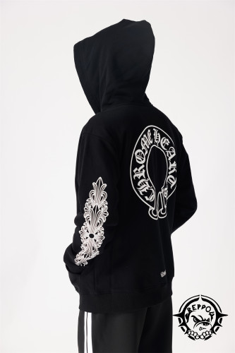 1:1 quality version Horseshoe Flower Arm Zipper Sweatshirt