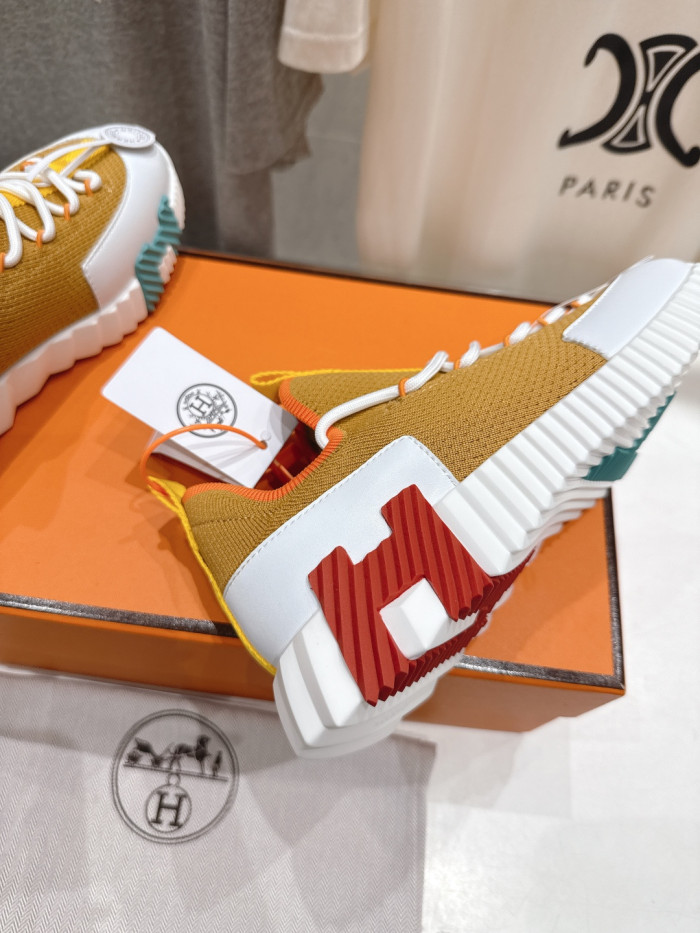 [plus-size shoes]Bouncing Couple Style Nubuck Leather Knit Breathable Casual Sneakers 6 colors 29085406