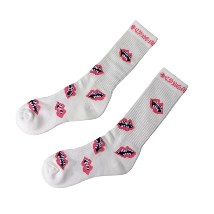 Sanskrit Stripe Graffiti Jacquard Crew Socks 33 colors 28887617