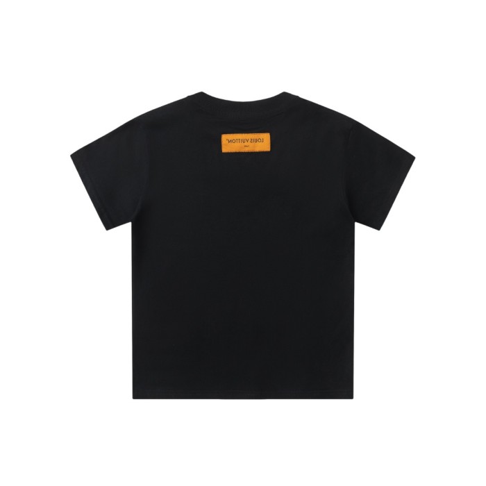 Metal Chain Neckline Logo Print T-Shirt for Kids 2 colors 29006083