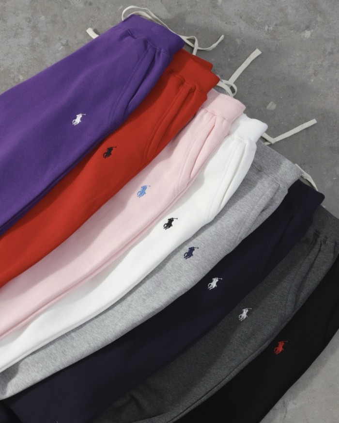 Basic Pony Embroidered Logo Hoodie & Pants Set 8 colors