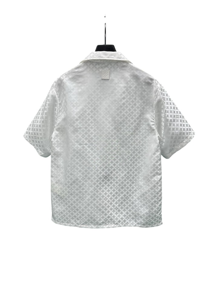 1:1 quality version Monogram Jacquard Logo Shirt 28963861