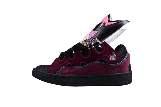 L@nvin Burgundy Suede Sneakers