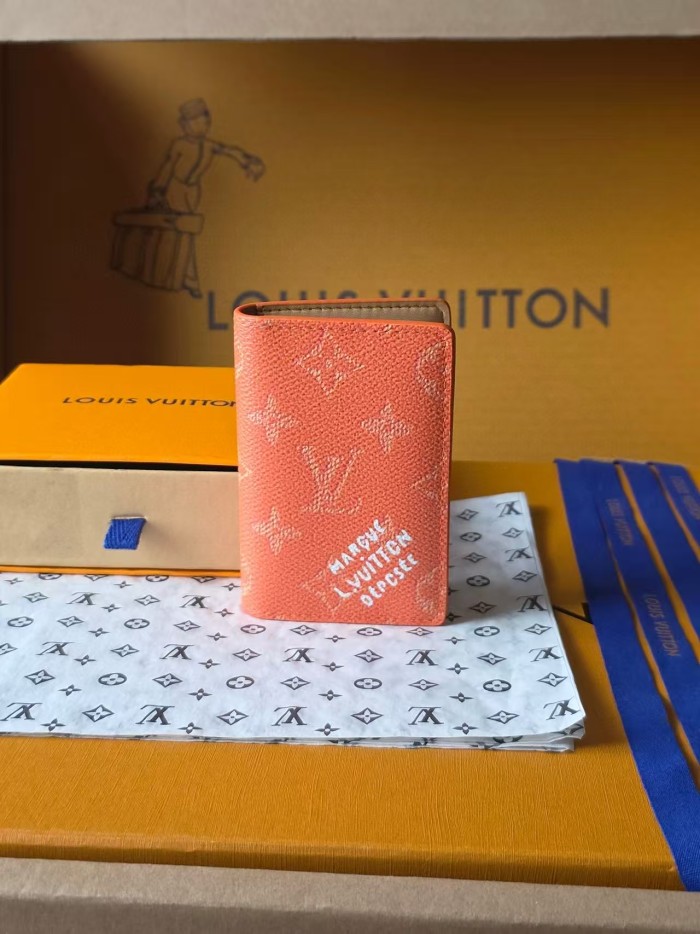 1:1 quality version Multiple logo print Monogram Heritage Coated Canvas Card Holder 8 colors 28636060